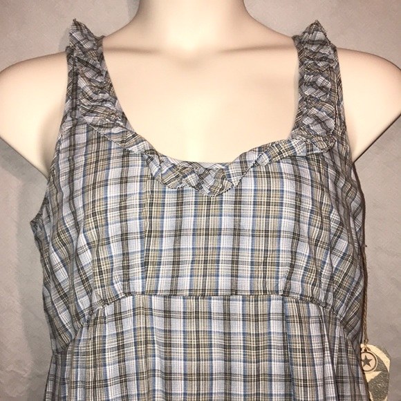 Converse Dresses & Skirts - Converse 100% cotton plaid ruffle dress lined 14